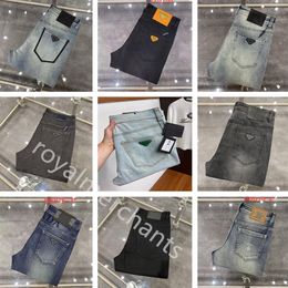 Jeans de designer homens e mulheres p jeans mulheres empilhadas calças compridas rasgadas jeans de rua retro pintura mancha buraco denim streetwear pés micro calças elásticas