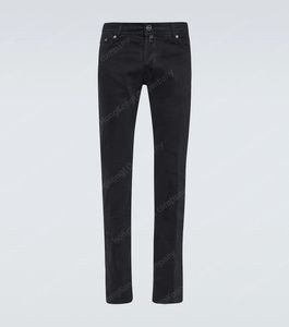 Designer Jeans Men Kiton Mid-Rise rechte jeans Spring herfst lange broek voor man nieuwe stijl solide denim broek