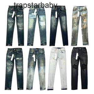 Jeans de diseñador Hombres Mujeres moradas Pantalones Purple Ksubi High Street Retro Pinte Pies delgados Jeans Micro Elastic Hip-Hop Pe-Hop Hole Plus Tamaño Guim