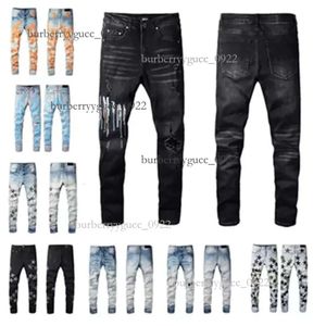 Jeans de créateur Pantalons brodés en denim pour hommes Mode déchiré Tailles américaines 28-40 Hip Hop Pantalon zippé en détresse Multi-style # 1