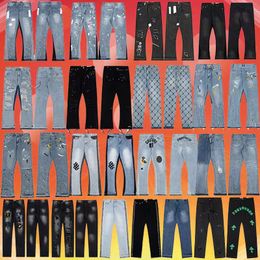 Jeans de créateurs Mode homme Jeans patchwork de créateurs pour hommes Jeans déchirés Luxe Hip Hop Détresse Pantalons pour hommes et femmes Jeans noirs Département des galeries