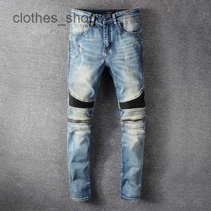 Jeans de designer Jean Amirres Denim Hommes Pantalons Coréens High-Street Fashion Men's Dark Caractéristique Zipper Design Pantalon Slim 606 9KF5