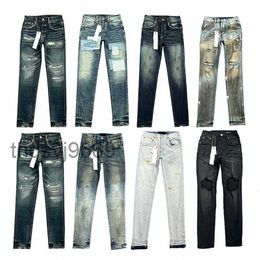 Designer Jeans Heren Dames Broek Paars Ksubi High Street Retro Verfvlek Slanke Voeten Micro-elastisch Hiphop Rits Nijlpaard Sticker Borduursel Recht KBPD