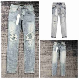 Diseñadores Jeans Mens Bordado de mezclilla Pantalones de moda Nibrados US Tamaño 30-38 Hip Hop Pantalones de cremallera angustiados para hombres 2023 Venta más alta Z9WZ