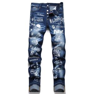 Designer Jeans Hommes Denim Pantalons de broderie Mode Trous Pantalon Taille US 28-36 Hip Hop Pantalon à glissière en détresse pour homme 2024 Top Vente