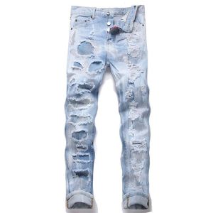 Designer Jeans Hommes Denim Pantalons Trous de mode Pantalon Taille US 28-36 Hip Hop Pantalon à glissière en détresse pour homme 2024 Top Vente 2030