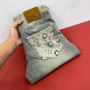 Designer Jeans Mens High Luxury Spring / été Élégant European High End Mode Craft Washed Washed Europe