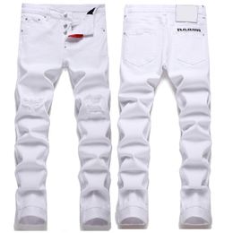 Designer jeans heren jeans denim broek broek pure kleur slanke fit gescheurde jeans retro casual outdoor sweatpants ontwerpers broek jogger witte jeans maat 28-38