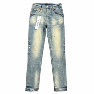 Designer Jeans Jeans pour hommes Jeans violets Pantalons de créateur Pantalones Hommes Ripped Straight Regular Denim Tears Washed Old Long Jean k7ZX #