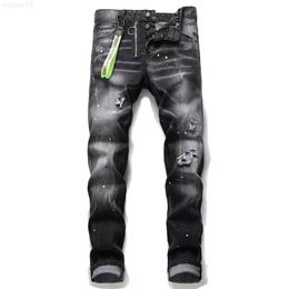 Jeans de créateur Pantalons pour hommes Pantalons pour hommes en lin Hip Hop Jeans pour hommes en détresse vélo cassé coupe slim pour jeans de moto de rue haute