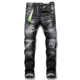 Jeans de diseñador Pantalones para hombre Lino Hip Hop Hombres Desgastados Ripped Biker Slim Fit Motocicleta Denim para Menvspbvspb