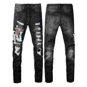 Designer Jeans Pantalon pour hommes Pantalons en lin jean Hop Hop Biker Ripped Biker Slim Fit Denim pour hommes 28-40