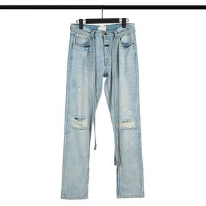Designer jeans heren broek linnen broek hiphop mannen jeans verontrust