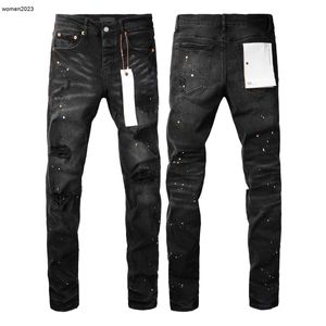 jeans de créateur pantalons pour hommes jeans violets Mens Make old Jean Distressed Ripped Biker Slim Fit Motorcycle Mans jeans empilés Jan 27