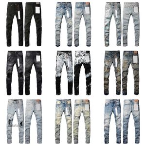 Designer jeans heren paarse denim broek mode broek highend kwaliteit recht ontwerp retro streetwear casual joggingbroek joggers broek gewassen oude Jean 7CBY