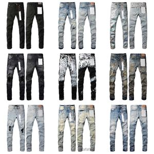 Designer jeans paarse spijkerbroek voor heren Modebroeken van hoge kwaliteit Recht ontwerp Retro streetwear casual joggingbroek joggers broek gewassen oude jeans GSXA