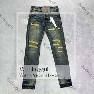 Designer jeans heren paarse jeans denim broek modebroek high-end kwaliteit recht ontwerp retro streetwear casual joggers joggers pant gewassen oude jeans 86