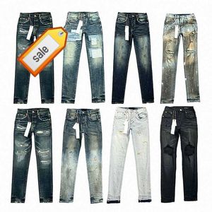 Jeans de designer jeans pour hommes pourpre femmes pantalons longs empilés ksubi jeans de peinture rétro déchiré
