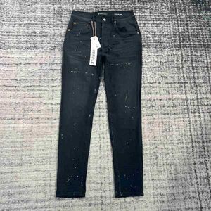Designer jeans heren paarse broek gescheurd rechte gewone tranen gewassen oud lang gat 30-382aucw10w