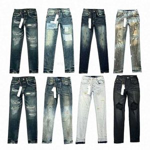 Designer Jeans pour hommes pourpre pantalons longs empilés ksubi