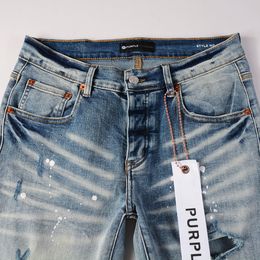 Designer jeans paarse jeans voor heren Retro stijl broek luxe broek heren verf stippen design punk dames jnco broek paarse merkjeans