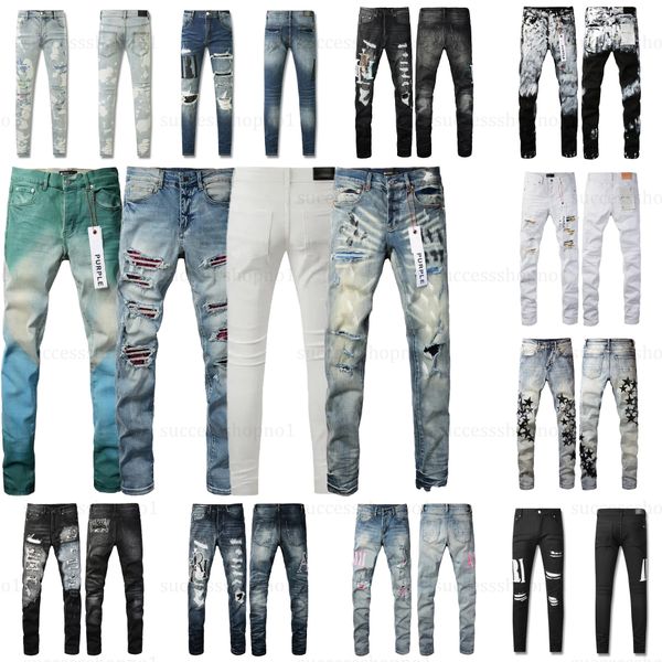 Jeans en jean pourpre jeans jeans jeans pour hommes pantalons denim pour hommes