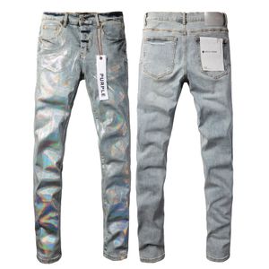 Jeans de marque Jeans violets de style rétro pour hommes pantalons pantalons de luxe design punk hommes denim femmes peinture points pantalons jeans de marque violet