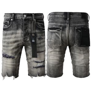 Designer jeans shorts denim shorts pour hommes mens de style occasionnel mélange de coton lavage vintage rue à la mode hip hop concepteur de marque violette jeans jeans jeans 327