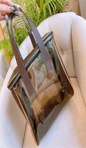 Designer jelly make -up cosmetische tas draagbare eenvoudige vintage transparante opbergtassen grote capaciteit dubbele rits washalte portemonnee pouch8756865
