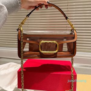 Designer jelly bakken tas vrouwen cross body schoudertassen handtassen purse mode brief magnetische gesp gokkoppelingskoppeling tas afneembare handgreep glijketting