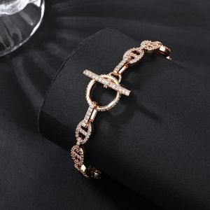 Braceuse de bijoux de créateur Silver Rose Gold Diamonds Bracelet For Women Men Wedding for Couples Brand Valentin Day Gift with Box