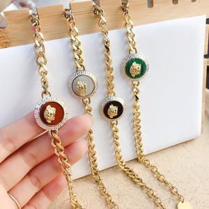 Joyería de diseño Pulseras versage clásicas Brazalete elegante de acero inoxidable Pulsera chapada en oro para mujer Regalo de cadena con caja