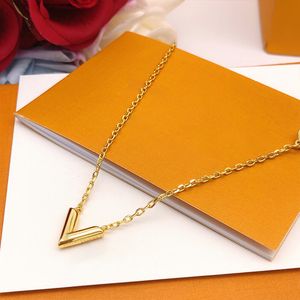 Designer sieraden ligt Flower hanger elies Vittonlies ketting voor dames klassiek merk goud geschenk met doos