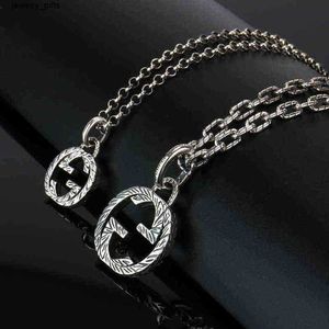 designer sieraden 100% sterling zilver 925 ring Accessoires Sterling Circle Hanger twist ketting paar accessoires