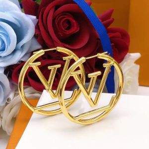 Designer sieraden 18k goud 5 cm 4 cm 3 cm grote hoepel oorbellen mode prachtige ontwerper oorbellen voor dames klassieke sieraden met originele doos