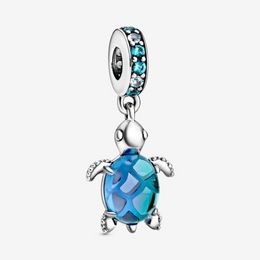 Joyería de diseño 925 pulsera de plata Charm Bead fit Pandora Love Murano Glass Sea Turtle cuelga pulseras deslizantes Beads Charms de estilo europeo con cuentas Murano