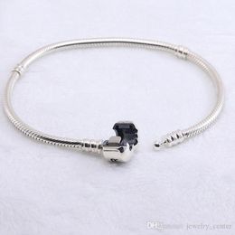 Designer sieraden 925 zilveren armband charme kraal fit pandora slangenketen met logo dia schuifarmbanden kralen Europese stijl charmes kralen murano