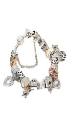 Designer sieraden 925 zilveren armband charme parel fit vergulde hartvormige en belangrijke schuifarmbanden kralen Europese stijl charmes kralen murano4154548