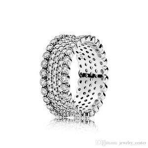Bijoux de créateurs 925 Bracelet en argent Charm Perle Fit Pandora Full CZ Stone Ring avec boîte d'origine Bracelets coulissants Perles Charms de style européen Perlé Murano
