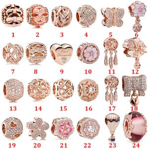 Bijoux de créateur Bracelet en argent 925 Charm Perle fit Pandora Love Ballon en or rose Creux Galaxy String Slide Bracelets Perles Charmes de style européen Perlé Murano