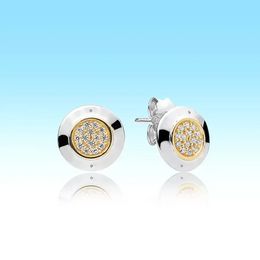 Bijoux de créateur Boucles d'oreilles en argent 925 coeur Clous d'oreille fit Pandora 18K Or jaune pltad Stud Boucles d'oreilles amour Boucles d'oreilles Style européen Murano