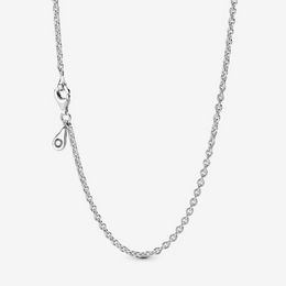 Bijoux de créateur Collier en argent 925 pendentif coeur fit Pandora câble chaîne collier amour colliers style européen breloques perle Murano