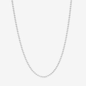 Joyas de diseñador 925 Collar de plata colgante de corazón en forma de Pandora Collar de cadena de eslabones de bola brillante Collares de amor Encantos de estilo europeo Bead Murano