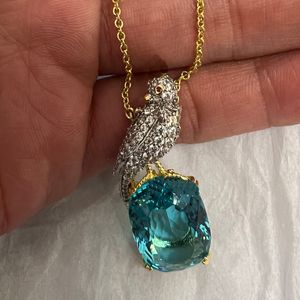 bijoux de créateur en forme d'oiseau bleu vert avec diamants bijoux de créateur pour femme cadeau d'amour