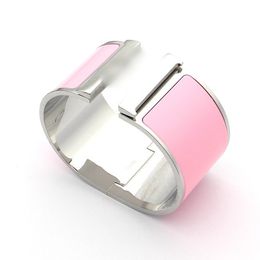 Pulsera de joyería de diseño 33 mm esposas ultra ancho para hombres y mujeres Pulsera de pareja 316L Titanio de acero de acero pulsera pulsera de diseño