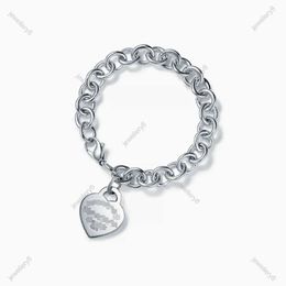 Designer Bijoux Bracelet Designer Fomen Women Classic T Home 925 Sterling Silver Heart Bracelet Brand Noux Diamond Arrowhead Love Pendant Pendant Bracelet