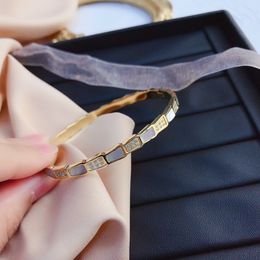 Designer sieraden armband diamant shell oorbellen 18k gouden armband liefde merk oorbellen vintage ontwerper Europees familie paar cadeau -roestvrije stee -accessoires