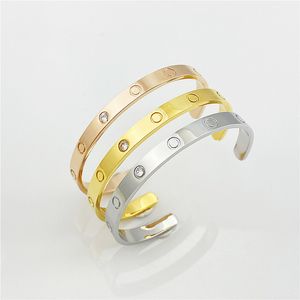 bracelet de bijoux de créateur pour femmes hommes C-bracelet amour bracelet Mode unisexe bracelet de manchette en acier inoxydable plaqué or rose bijoux Saint Valentin cadeau de fête