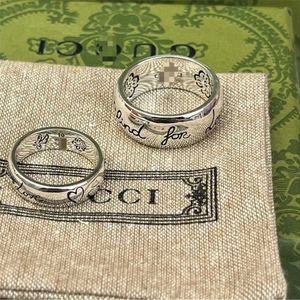 designer sieraden armband ketting Jiaai onverschrokken blindfo liefde paar bloem vogel gesneden paar ring van hoge kwaliteit