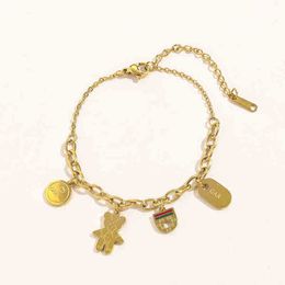 bijoux de créateur bracelet collier bague Accessoires Titane émail peinture huile Pendentif ensemble Bracelet en acier inoxydable